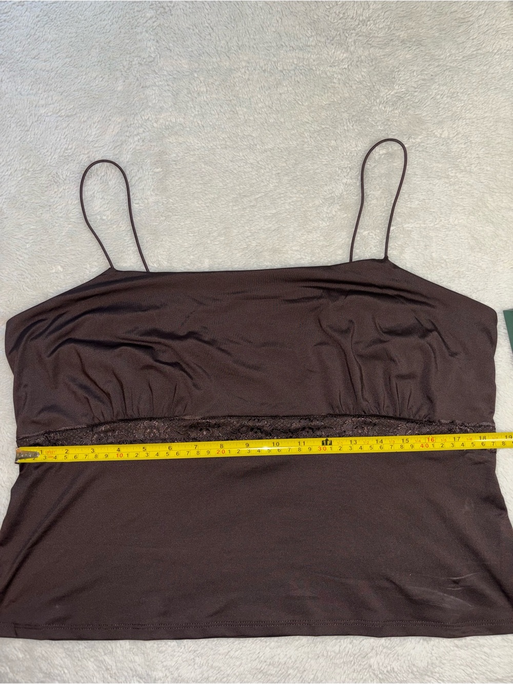 Wild Fable Chocolate Brown Lace Trim Smooth Camisole - Picture 4 of 7